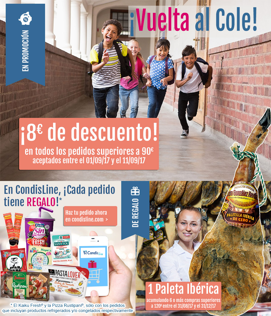 Vuelta al cole con 8 euros de descuento y un lotazo de regalo con cada pedido
